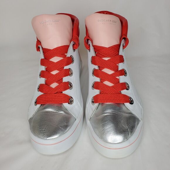 SKECHERS Street Hi-Lite Block Poppers Leather Women Sneakers Sz 10 - Picture 3 of 9